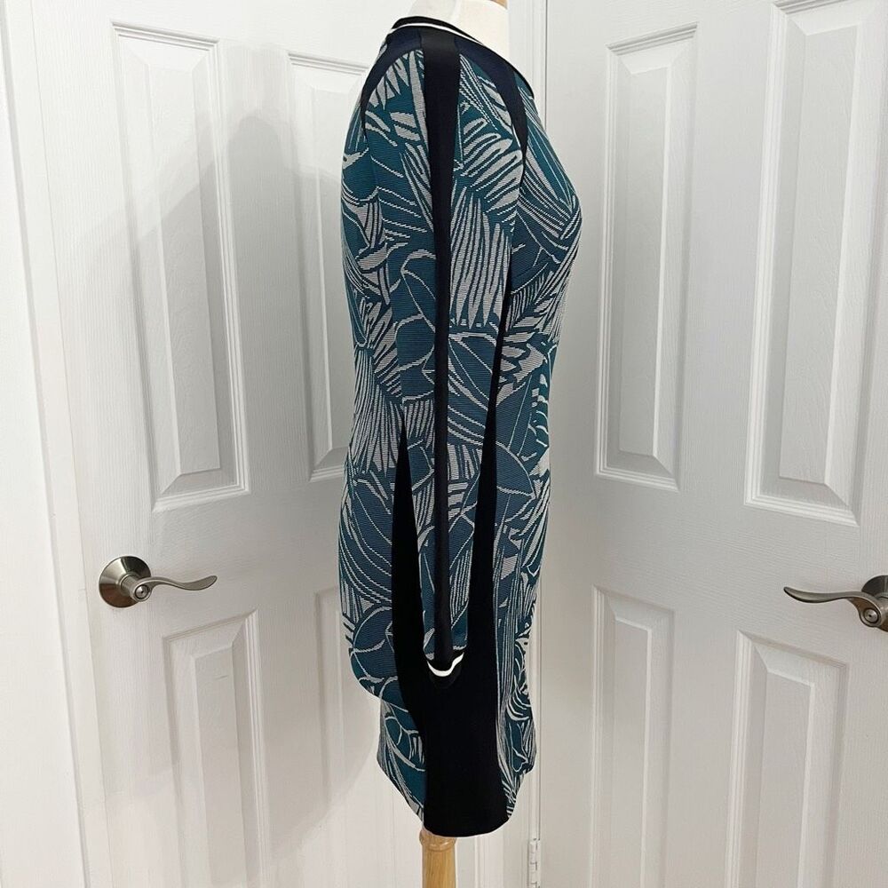 Veronica Beard Jacquard Palm Tropical Print Long Sleeve Bodycon Dress Small - Picture 3 of 6